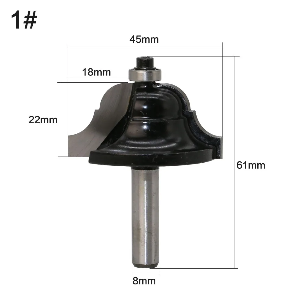 1 шт. Высокое качество двойной Римский Ogee фреза для отделки кромки бит-Большой-8 мм хвостовик ласточкин хвост фрезы деревообрабатывающие