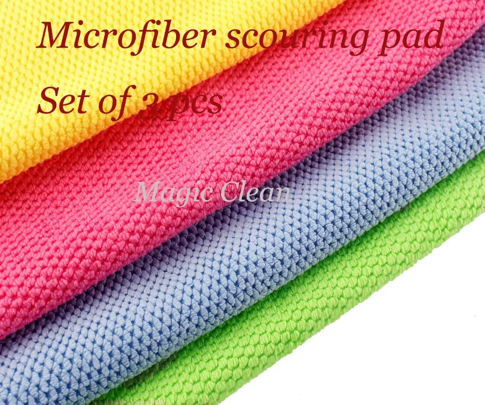 

Microfiber Scouring pad Cleaning towel Multifuncional cleaning cloth for kitchen garden or car set of 6PCS