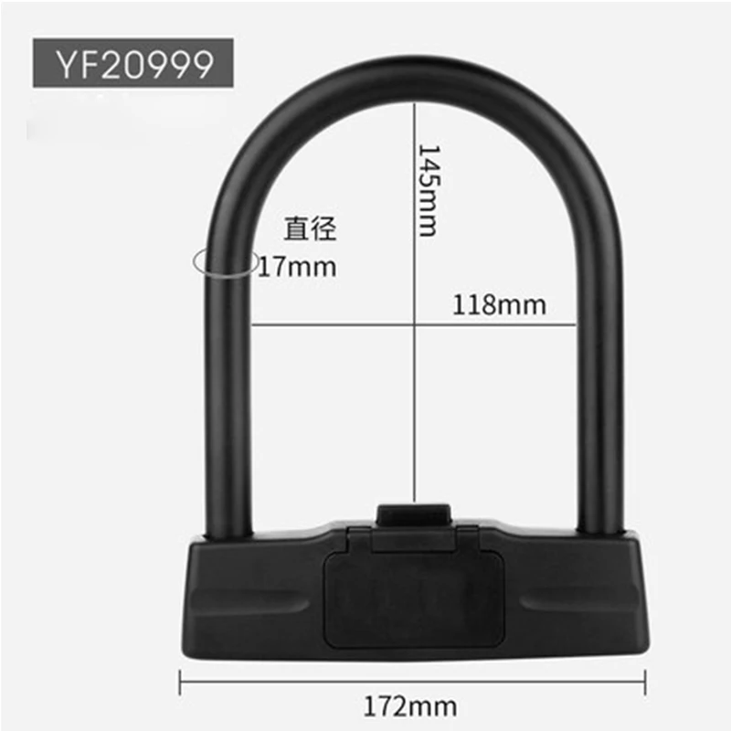 DEROACE велосипедный замок Сталь Мотоцикл Электромобили Комбинации Heavy Duty 5