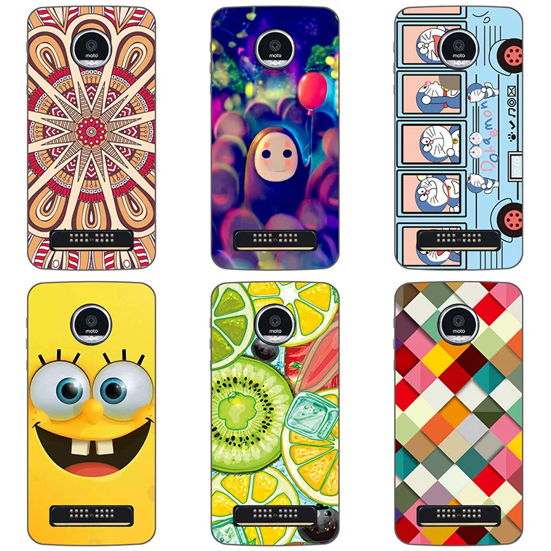 For Motorola Moto Z XT1650-01 XT1650-02 hard Plastic Case Cover phone shell Colorful printing Painted Flower Cases |