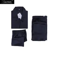 LilySilk пижама мужская шелковая домашняя одежда для мужчин костюм белье 22 Momme классический пижамный комплект 3 шт