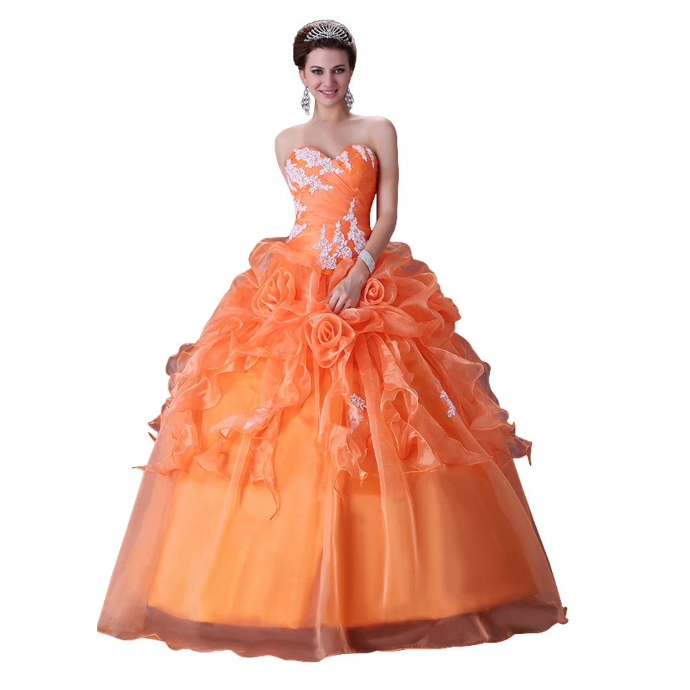 Free Shipping Grace Karin Strapless Orange Bridal Wedding Dress Free Shipping Grace Karin Strapless Orange Bridal Wedding Dress 2017 Sleeveless Formal Gown Long Bride Dresses 2518 In From Weddings