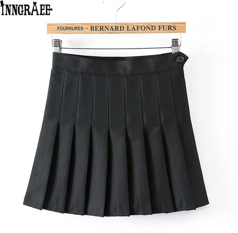 2016 New Solid Color Girl Mini Skirt With safety pants Tenni Skirts