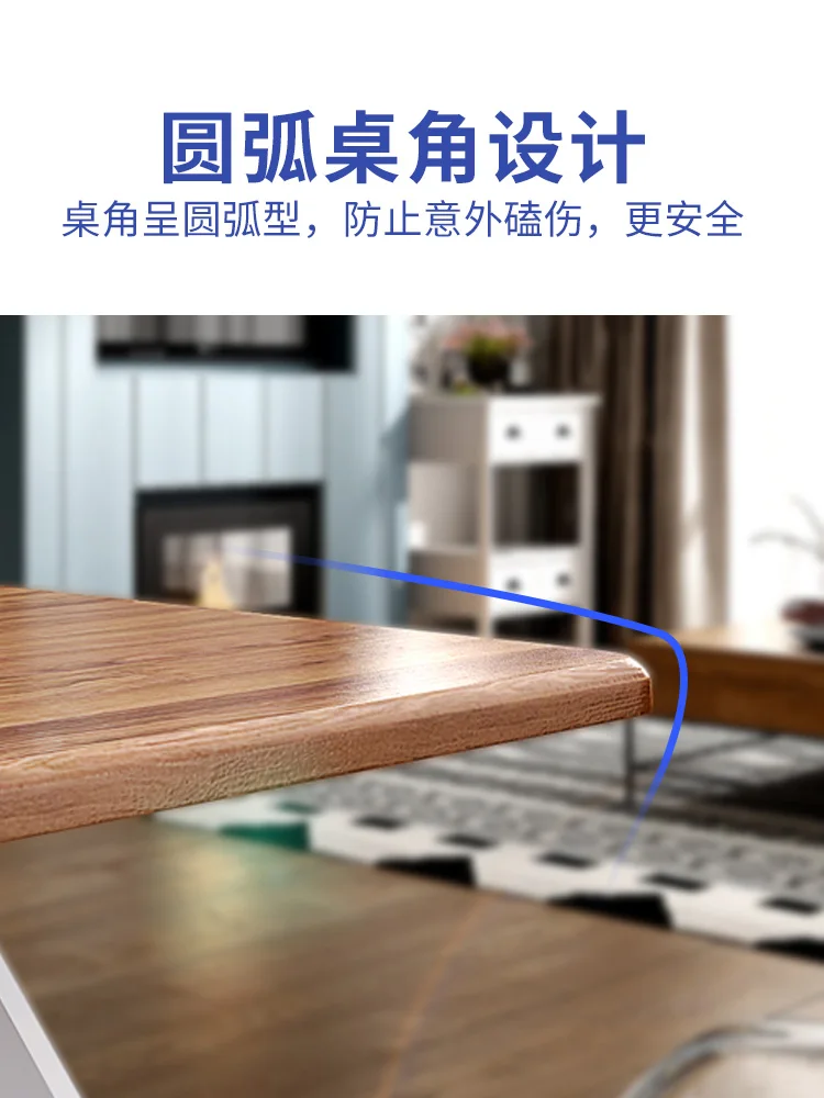 Fold Kitchen Dining Table Home study writing desk Coffee Table Modern Leisure Wood Tea Table Office Conference Pedestal Desk