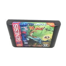 Земной червь Jim для 16 бит игровой карты картридж для sega Mega Drive/Genesis system EUR/USA Shell
