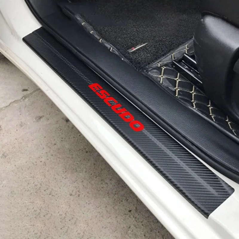 

4pcs Door Stickers Carbon Fiber Car Scuff Plate sticker Vinyl Decal sticker for Suzuki ESCUDO