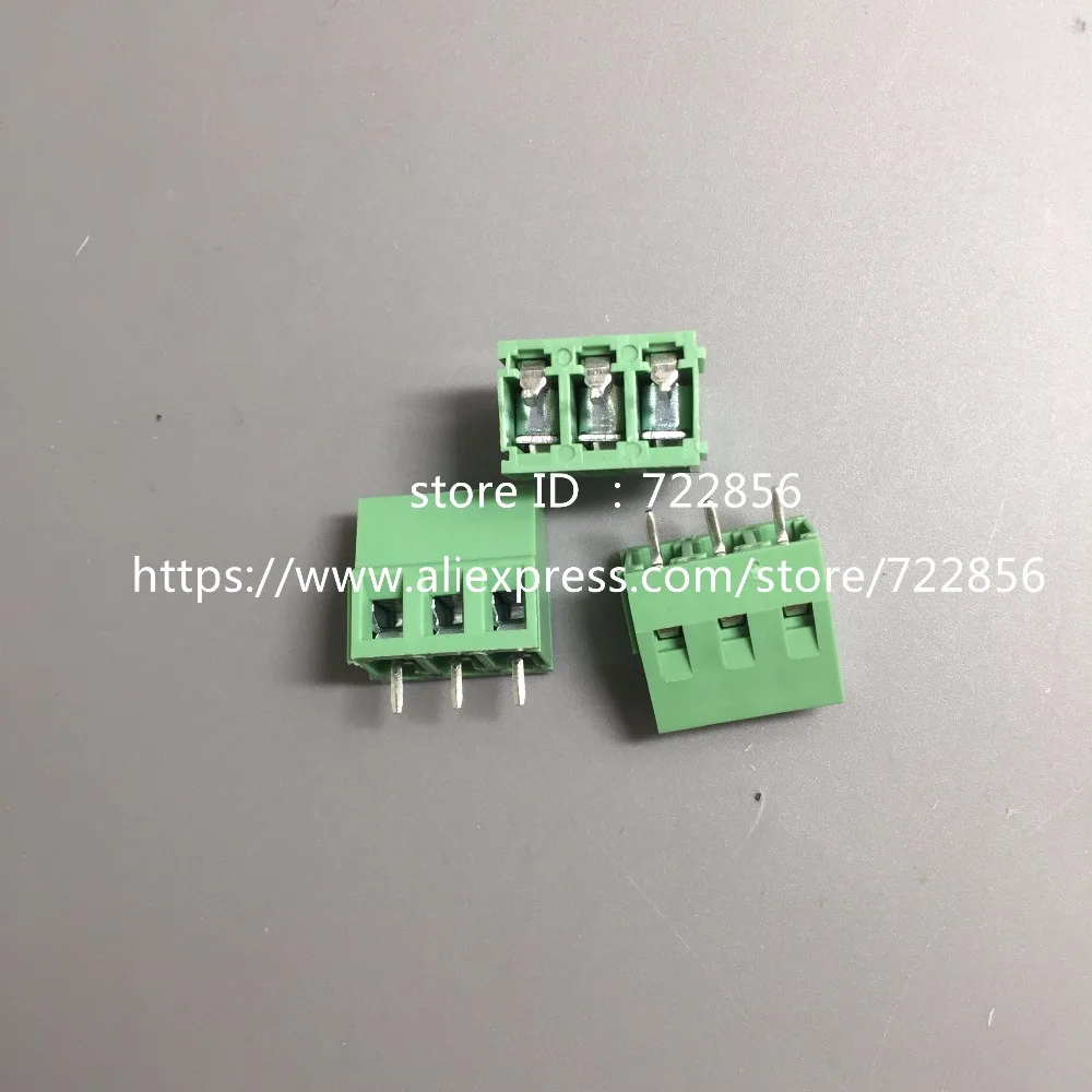 500 шт./лот PCB винт клеммный блок разъем KF128-3P шаг: 5 0 мм/0 2 дюйма Зеленый мм KF128 3