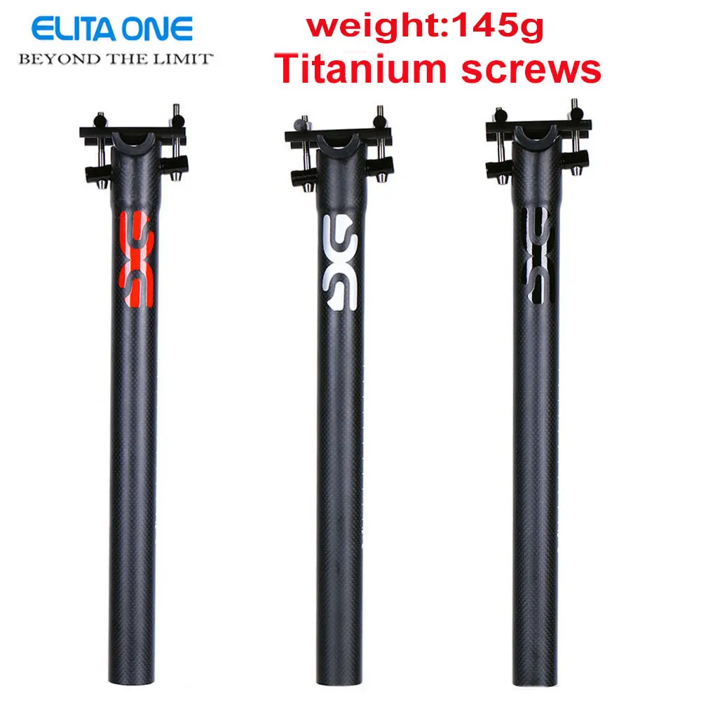 

ELITA ONE Bicycle Full Carbon Seat Post Titanium screws MTB Road Bike Seatpost 27.2 30.8 31.6 *350/400mm 3K matte Bicycle Parts