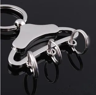 

KC-077 2014 New Arrive Christmas Gift Personality Fancy Hangers Key Chain 3 Rings Keychains Free Shipping