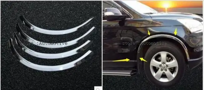 

Best FOR Honda CRV CR-V 2007-2011 Chrome Front Auto Wheel arch trim