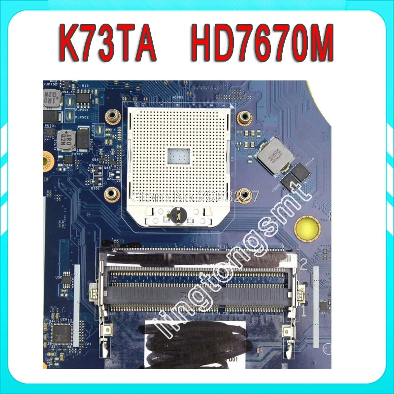 K73TA материнская плата QBL70LA 7553P hd7670m 1 ГБ для For Asus X73T K73TK R73T ноутбука плата|motherboard