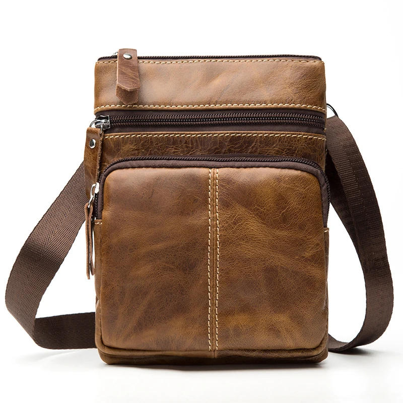 

MACWAVE Vintage Messenger Bag Handbags Genuine Leather Small male Crossbody Bags For Men Shoulder Bag Leather Bags