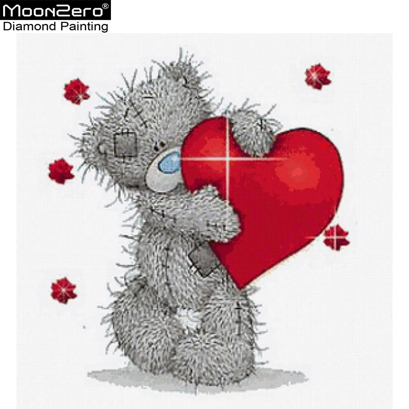 

Full 5D DIY Diamond Embroidery Cartoon Bear 3D Diamond Cross stitch Square/round Rhinestone Mosaic wedding Decoration Gift