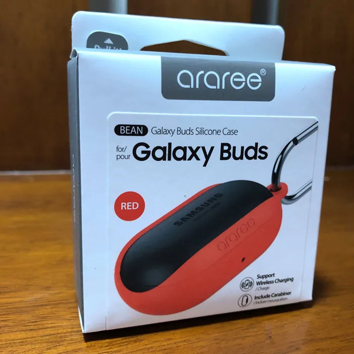 Чехол Araree для samsung Galaxy Buds, силиконовый чехол для зарядки, противоударный защитный чехол - Цвет: Красный