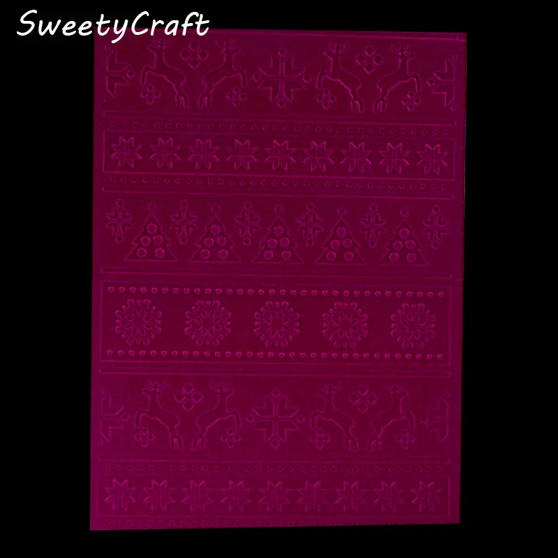 

10.5*14.8cm Christmas Deer Snow Tree Embossing Folder Plastic Dies Paper Card Making Stencils for diy Scrapbooking Album Decor