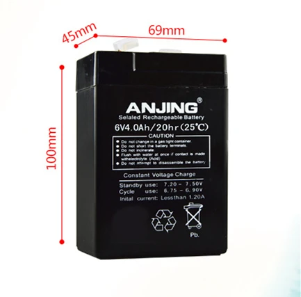 Baratos 6V 4AH batería 6V4AH para la energía de reserva LED luz de emergencia niños juguete coche acumulador de plomo ácido MANTENIMIENTO DE REEMPLAZO