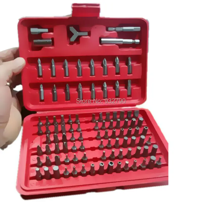 

100pc Security Bit Set Metric & Sae Tamper Proof Torx Star Hex Key Screwdriver Security Tamperproof Torx Hex Bit Set With Case