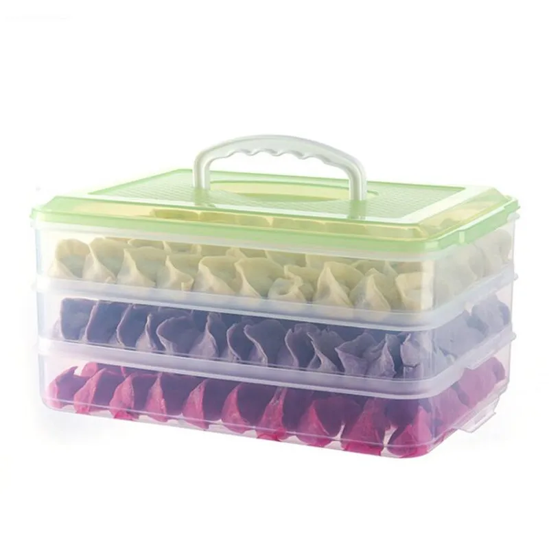 

Egg Fish Dumplings Storage Box Kitchen Food Container Keep Foods Fresh Refrigerator Organizer Kitchen More Layers Storage Box