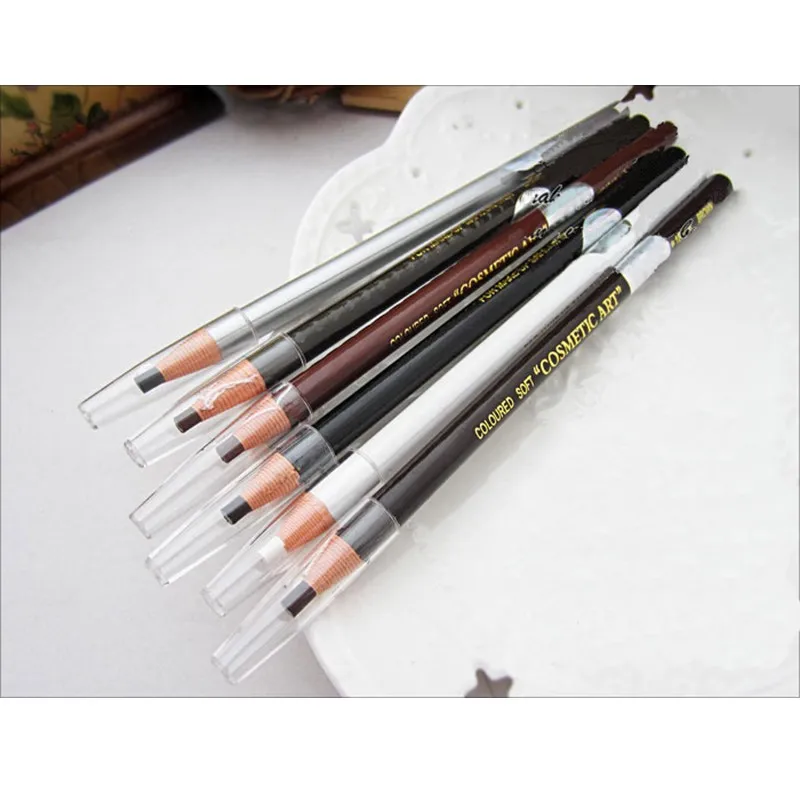 Белый цвет микроблейдинг карандаш для бровей мягкий цветной Белый Карандаш Водонепроницаемый маркер лайнер