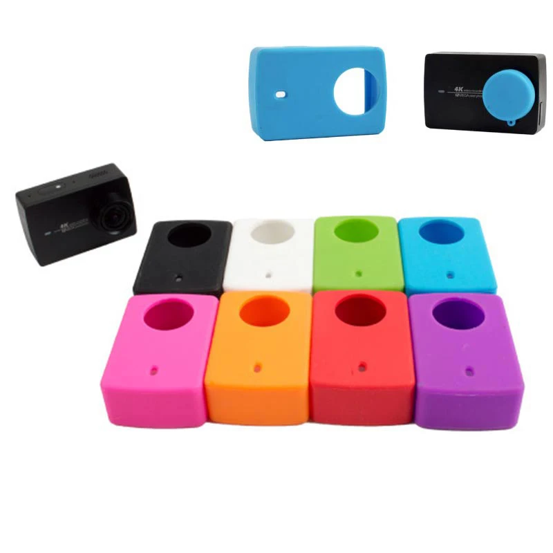

Action Camera Accessories Xiaoyi 2 Silicone Case+Lens Cover Rubber Shell Protective for xiaomi yi 4K II 2 Sport Cameras