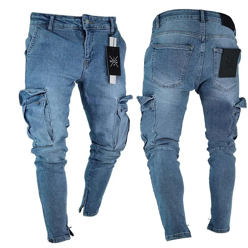 E Baihui Jeans Para Hombre Jeans Flacos Desgastados De Disenador