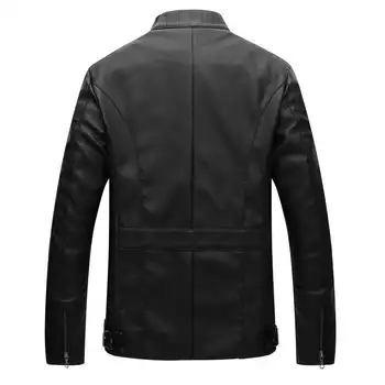 BOLUBAO Fashion Brand Men Leather Jacket Mens Plus Velvet Thick Warm Leather Jackets Men Motorcycle PU Leather Jackets