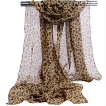 Модный женский леопардовый шарф с принтом для женщин, летние длинные шарфы, шали из шифона, мягкая женская накидка, пляжный солнцезащитный дешевый шарф