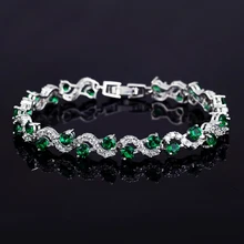 Браслеты с подвесками для женщин Многоцветный Кристалл кубического циркония браслет изгиб волна цепочка в богемном стиле Сияющий ювелирны