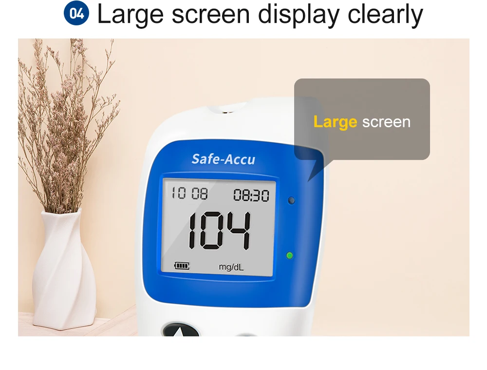 Medidor de Glicose Tiras de Teste Monitor de Açúcar Glucometer com 50 Sinocare Sangue Diabetes Tester Kit Agulhas Lancets Safe-accu2 no 8 Glicose no sangue