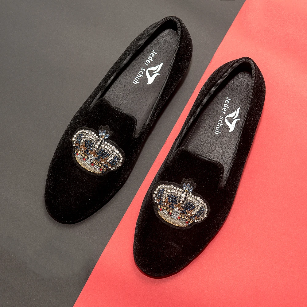 Мужская шелковая обувь Jeder Schuh темно синие лоферы на плоской подошве подходят для