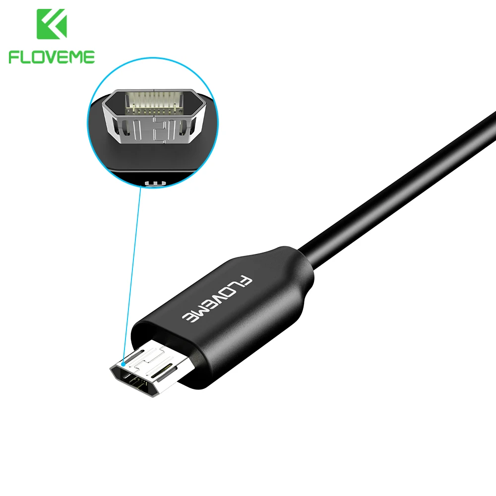 

FLOVEME Micro USB Cable Reversible QC 3.0 Fast Charge USB Cable 1m Double Sided Charger For Samsung Xiaomi Huawei HTC Android