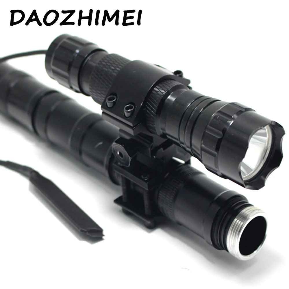 

5000 Lumens XM-L T6 L2 White Light LED Tactical Flashlight 501B Torch Pressure Switch Mount Hunting Rifle Gun Light Lamp