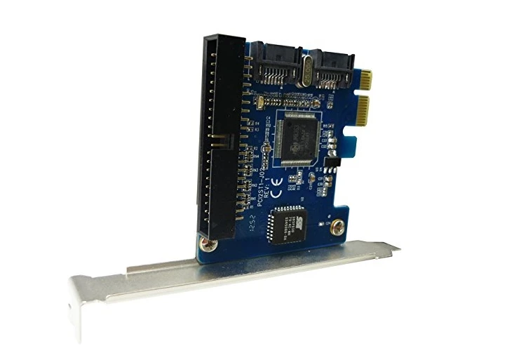 Настольный PCI-E к SATA2.0 raid card PCIe двойному SATA + IDE 40pin адаптер контроллера жесткого