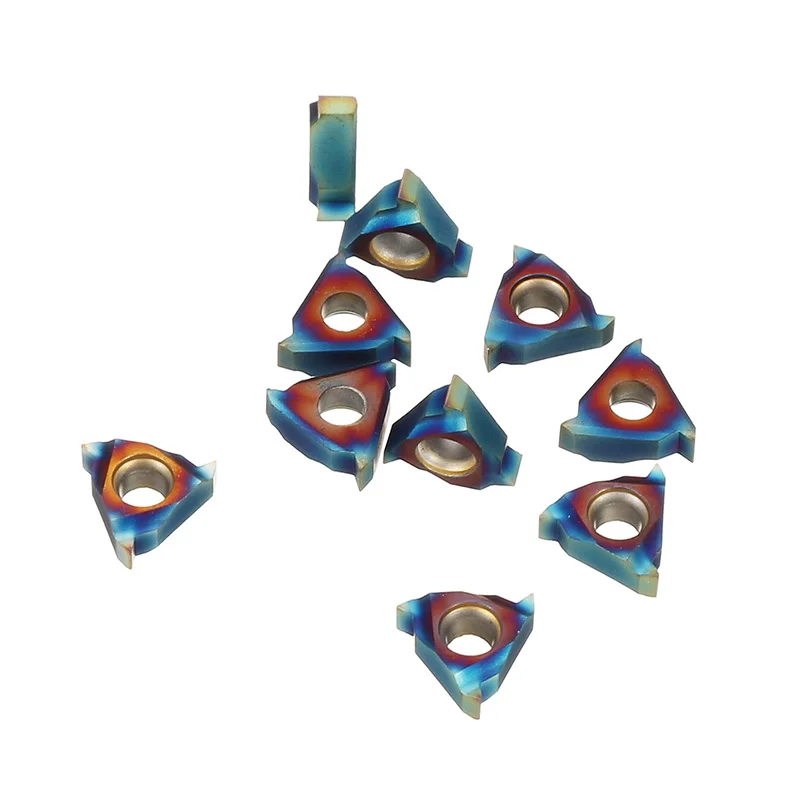 

DANIU 10pcs/set Blue-nano 11IR A60 Carbide Inserts Internal Threading Inserts For Turning Tool Holder