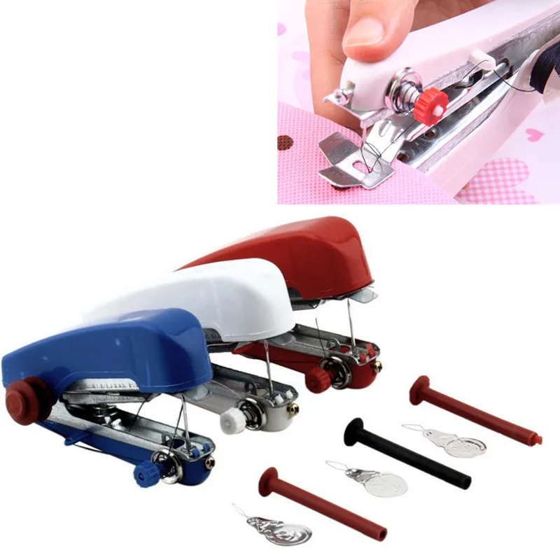 

New Mini Portable Cordless Hand-held Clothes Sewing Operation Tools Machine Home & Travel Use Fabric Handy Needlework Tools