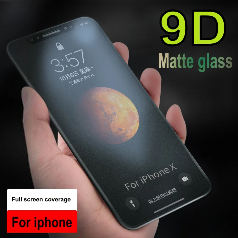 Frosted matte glass on For iphone 7 8 Plus X XS MAX tempered glass 9h hardness Iphone XR 6 6S Screen Protector Protector Glass