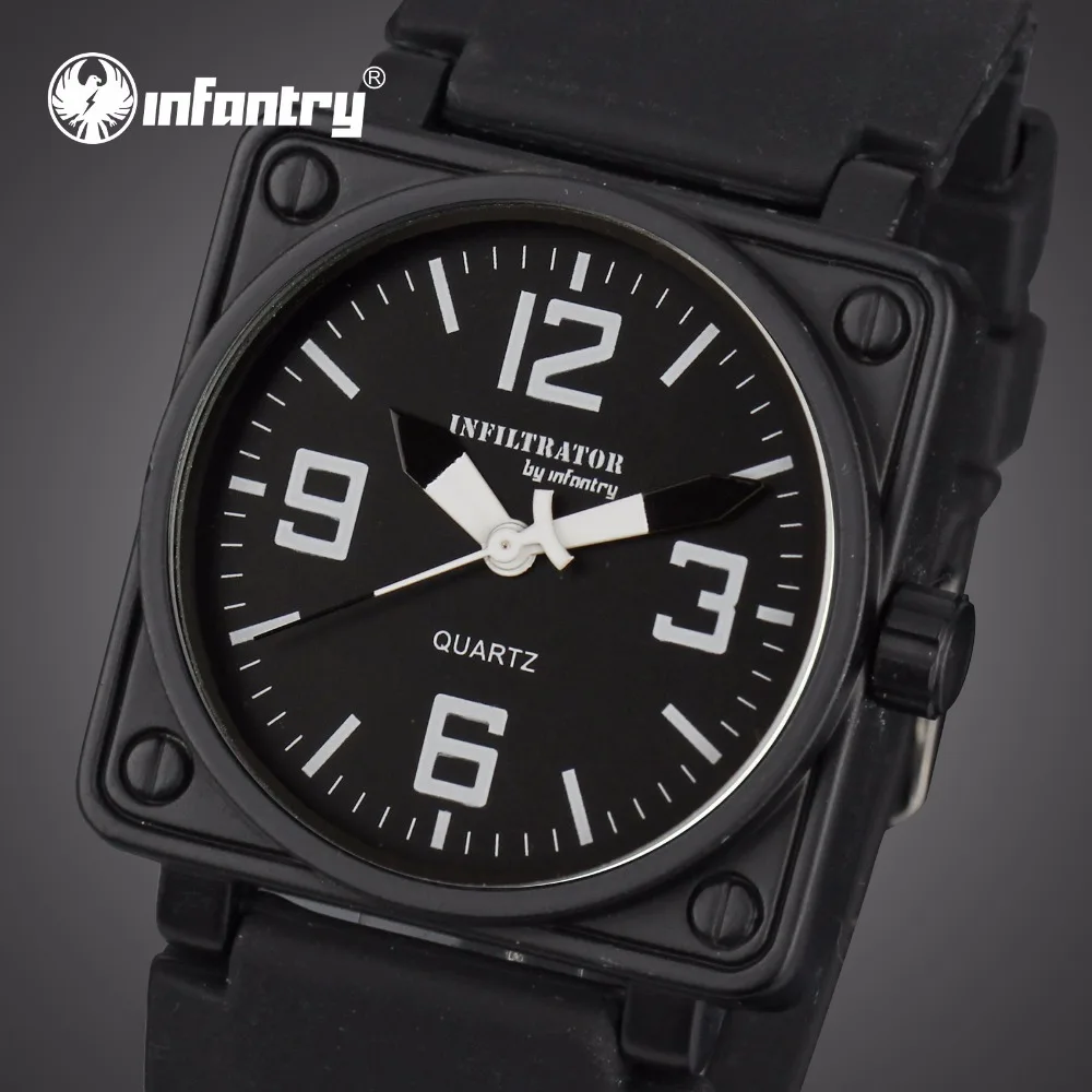 

INFANTRY Mens Watches Top Brand Luxury 2018 Square Military Watch Men Fashion Sport Army Wrist Watches for Men Relogio Masculino