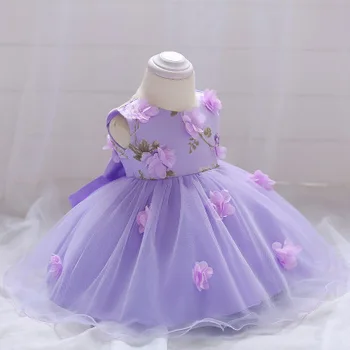 

Newborn Baby Dresses Flowers Butterflies Purple Pink vetement bebe fille Vestido infantil Vestidos Bebe recien nacido flores