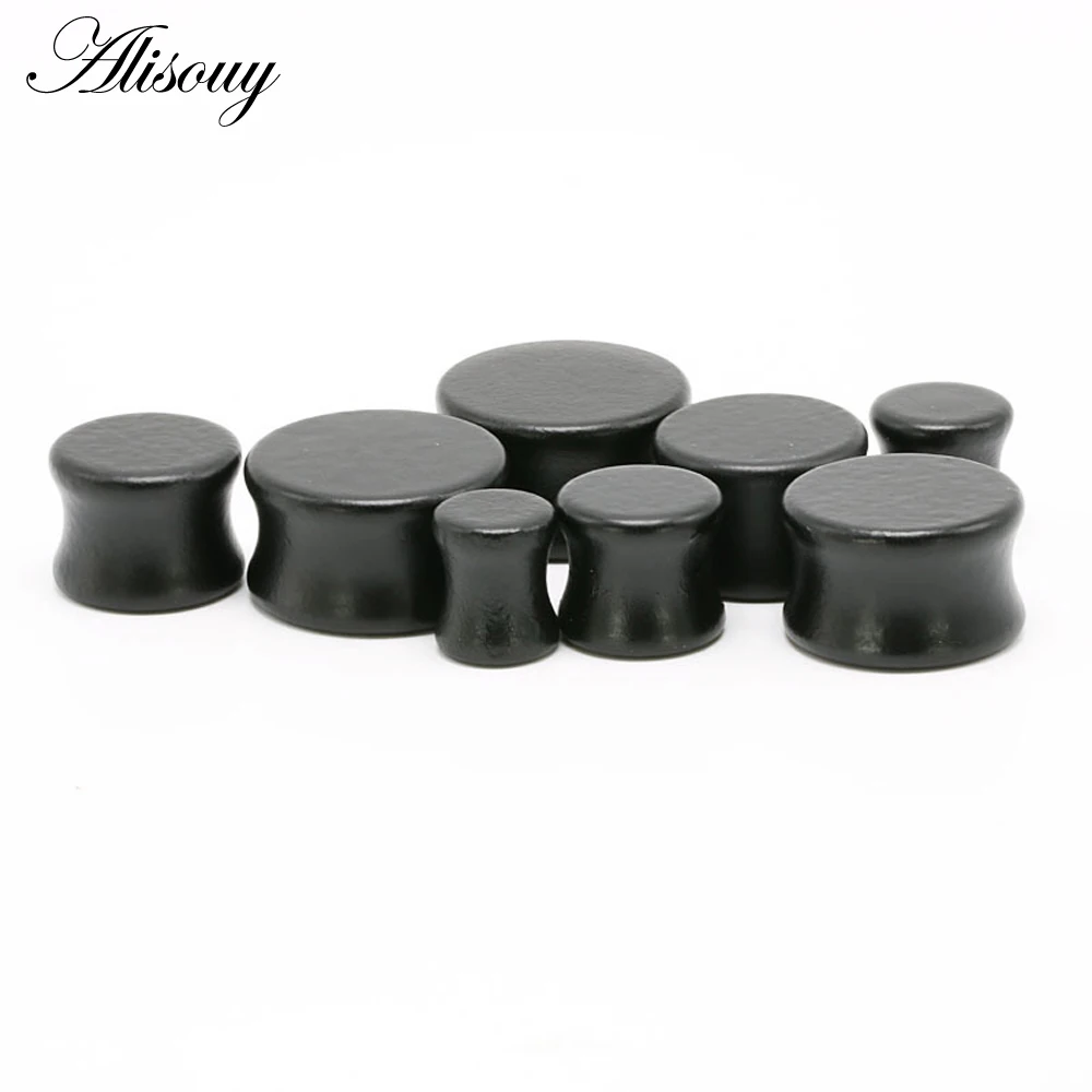 1PC Ear Plugs Wood Flesh Tunnels Saddle Ear Gauges 6mm-20mm Solid Hollow Body Piercing Jewelry For Men Women Expanders