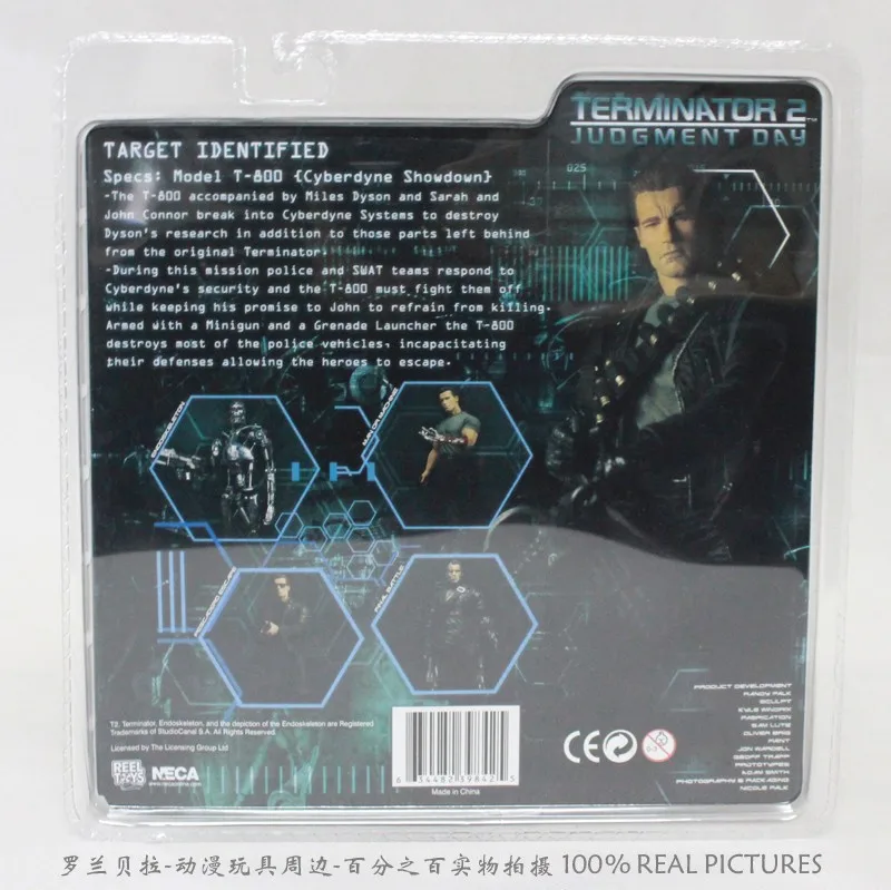 NECA The Terminator 2 фигурка T-800 Cyberdyne Showdown ПВХ фигурка игрушка " 18 см рождественские подарки MVFG132