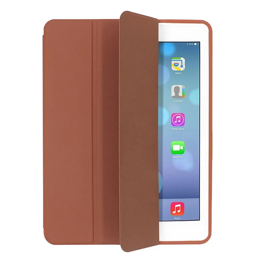 Лидер продаж из искусственной кожи Smart Case для Apple iPad Pro 12,9 с карандашницей Мягкая силиконовая задняя крышка для iPad Pro 12,9 дюйма+ пленка - Цвет: Коричневый