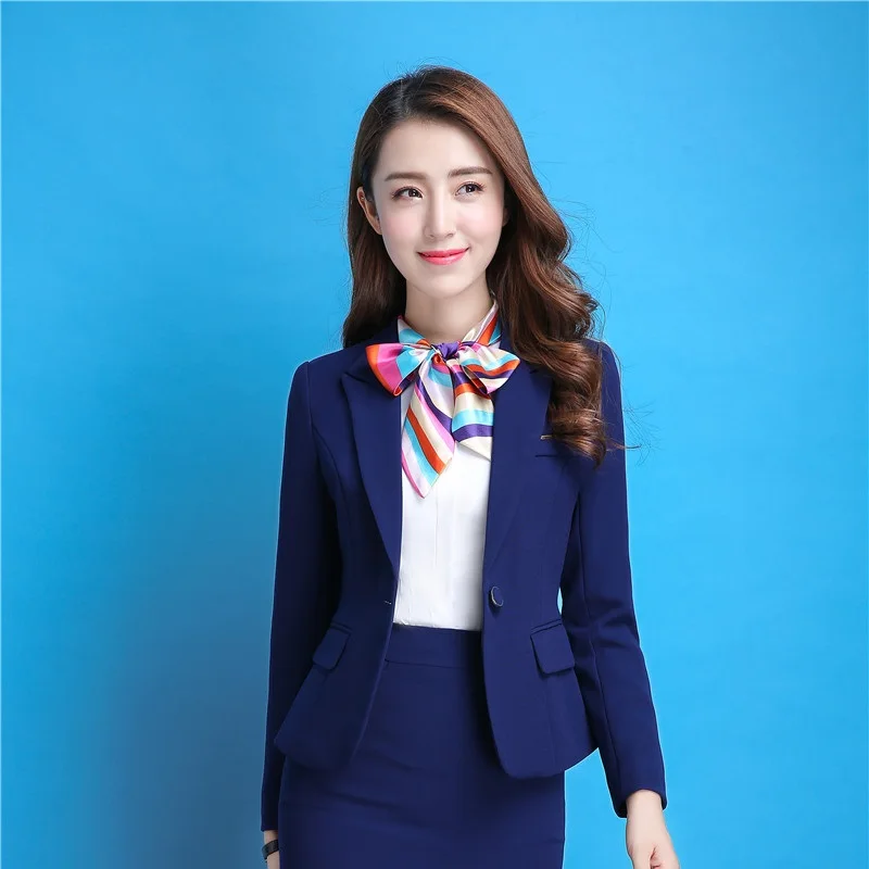 

Uniform Styles Long Sleeve Autumn Winter Formal Blazers Jackets Coat For Business Women Ladies Work Wear Female Tops Blazer