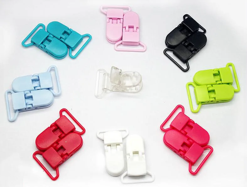 15 Colors 200pcs Plastic suspender Clip Plastic Pacifier Clip
