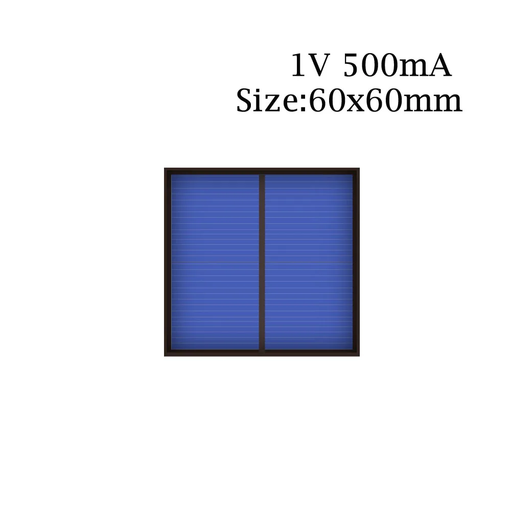 DIY Панели Солнечные 100 120 150 250 300 350 435 500 мА Панели солнечные 1V 1,5 V 2V Мини элемент для солнечной батареи для мобильного телефона Зарядное устройство Портативный - Цвет: 1V 500mA