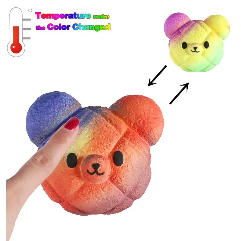 Новый волшебный Медведь Squishy Jumbo Squishies игрушки изменить цвет замедлить рост снятие стресса игрушка Squeeze Magic игрушки подарок