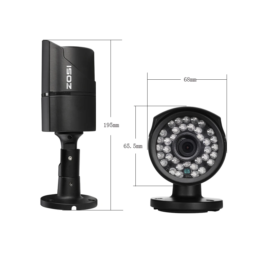  Sistema de cámara de CCTV ZOSI 8CH 720 P AHD Kit de cámara de seguridad DVR CCTV Sistema de videovi