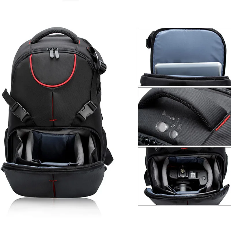 Durable Camera Backpack DSLR Camera Bag Breathable for Canon EOS 77D 760D 800D 80D EOS 1D X Mark ...