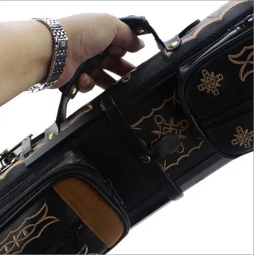  2019 Professional Handmade 6 Holes Billiard Pool Cue Case Pool Stick Portable Carrying Case (Holds 
