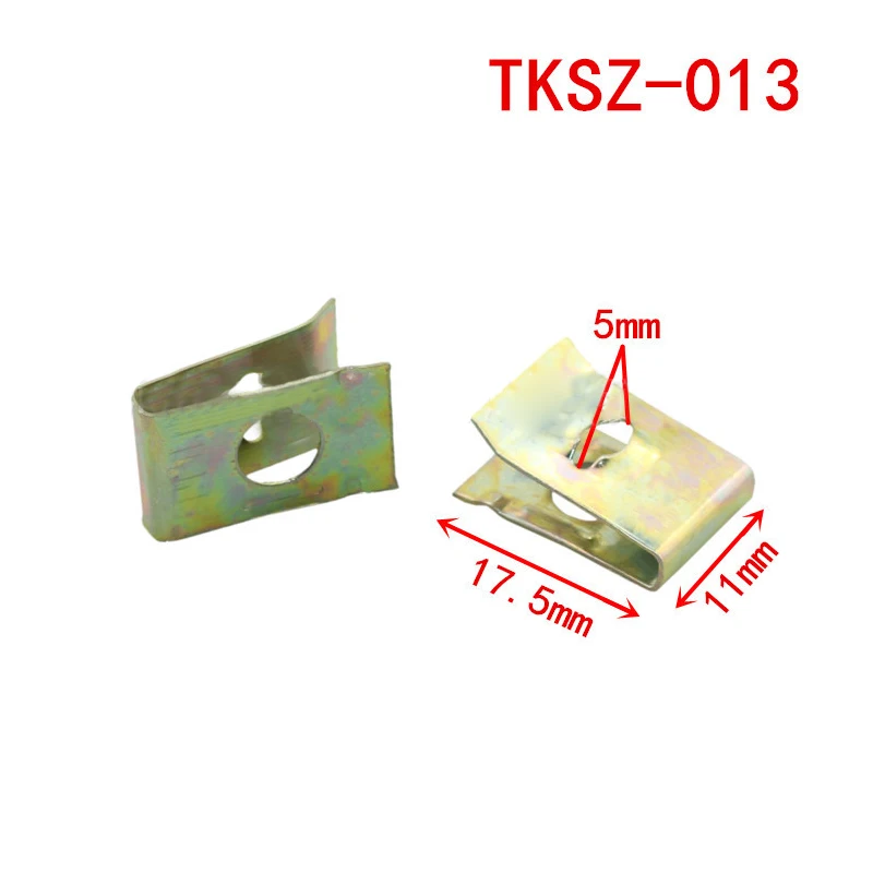 20 Pcs Spring Metal Retainer Screw U Type Clip Riveting Hole Leaf Plate Metal Bucklein Auto