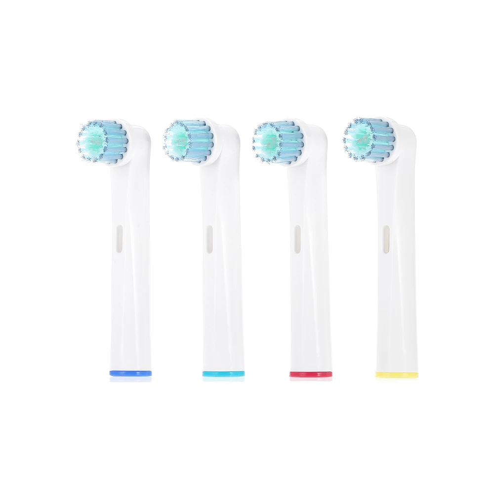 

EB-17D Replacement Brush Head Colour Fading Design Broad Compatibility For Electric Toothbrush 4pcs FDA Approved Dupont Bristles